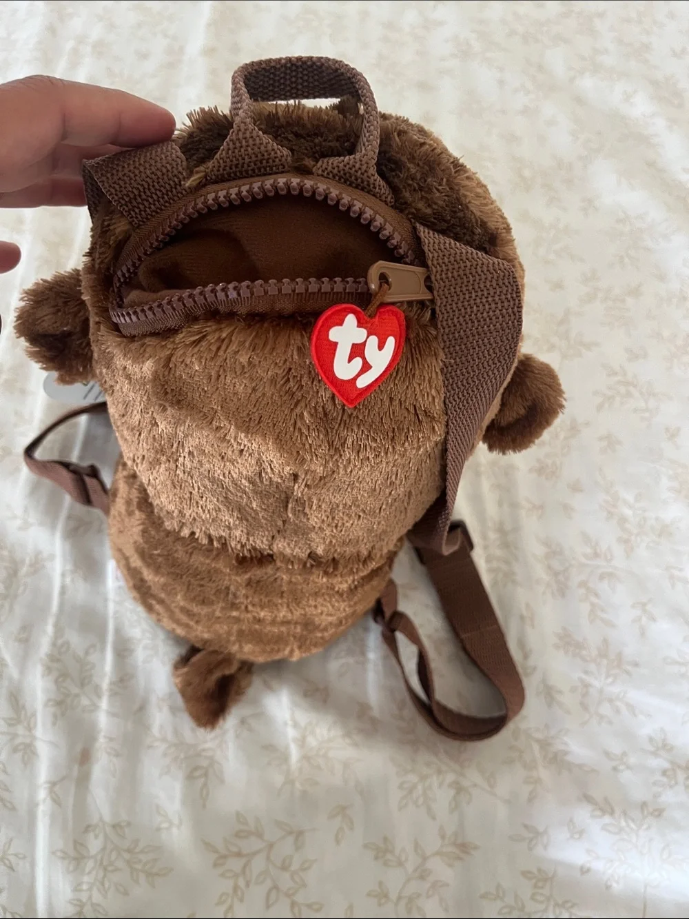 TY GEAR BEANIE BOOS COCONUT THE MONKEY PLUSH mini BACKPACK WITH ORIGINAL TAGS.